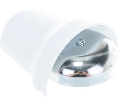 Проводной звонок Zamel ТРАДИЦИОННЫЙ, электромеханический, 220 В, хромированная чаша+белый корпус, 90 дБ DNS-206-BIA