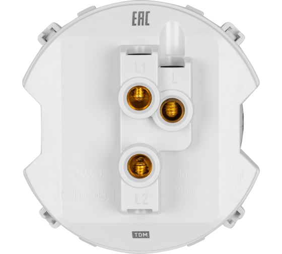 Выключатель звонка TDM ELECTRIC 1-клавишный 16а 250в фисташковый, "байкал" SQ1819-0153