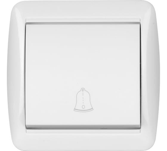 Кнопка звонковая TDM открытой установки IP44 6А белая "Селигер" SQ1818-0016