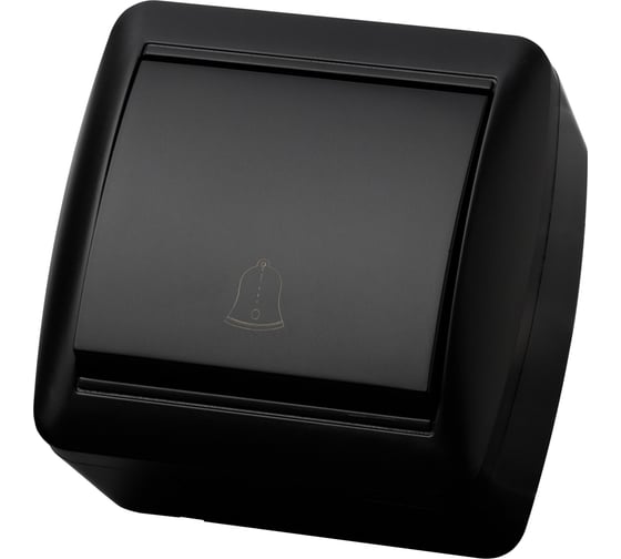 Кнопка звонковая TDM открытой установки IP44 6А графит "Селигер" SQ1818-0316