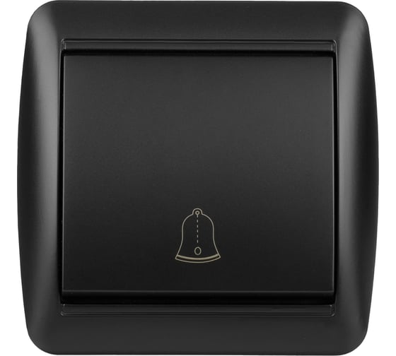 Кнопка звонковая TDM открытой установки IP44 6А графит "Селигер" SQ1818-0316
