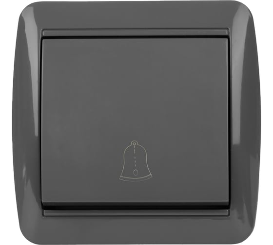 Кнопка звонковая TDM открытой установки IP44 6А серая "Селигер" SQ1818-0116