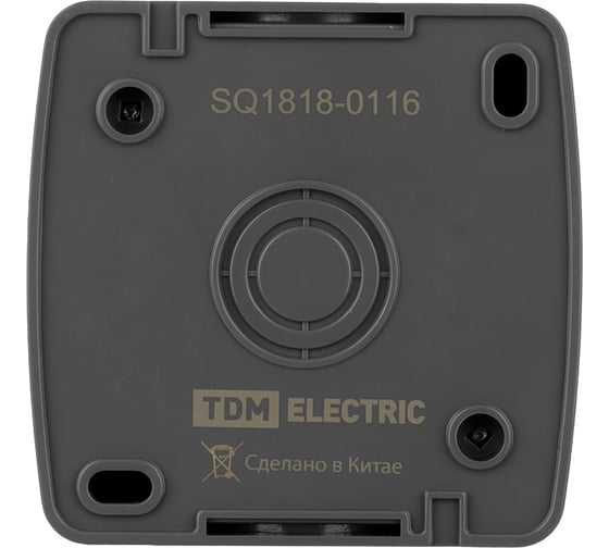 Кнопка звонковая TDM открытой установки IP44 6А серая "Селигер" SQ1818-0116