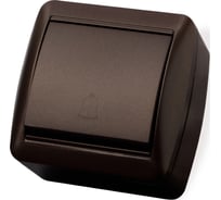 Звонок дверной (кнопка) открытой установки IP44 TDM ELECTRIC 6А шоколад, серия "Селигер" SQ1818-0216