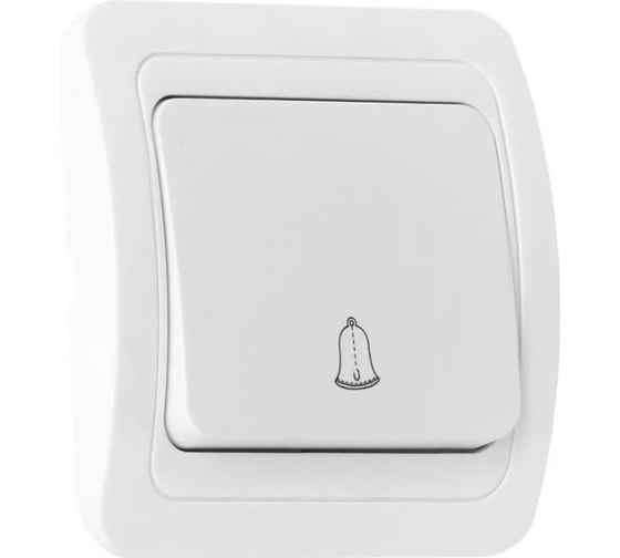 Кнопка звонка Smartbuy Марс 10А, белая SBE-02w-10-B1-0