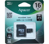 Карта памяти Apacer Micro SD 16 Gb Class 10 UHSI adapter Б0030965