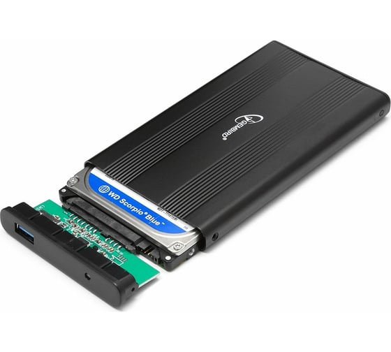 Внешний корпус Gembird 2.5" USB 3.0 SATA металл черный EE2-U3S-5