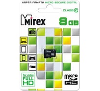 Карта памяти Mirex Micro SDHC 8 Gb Class 10 без адаптера Б0039577