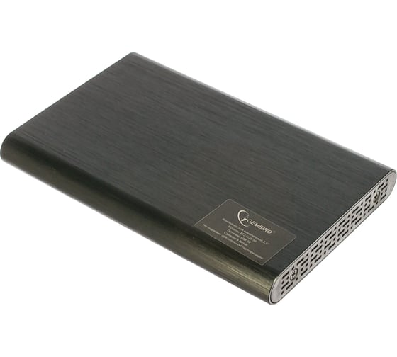 Внешний корпус Gembird USB 3.0 для 2.5" HDD/SSD, порт MicroB, SATA III, металл, чёрный, EE2-U3S-50