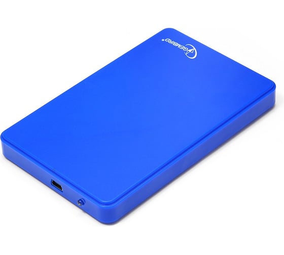 Внешний корпус Gembird USB 2.0 для 2.5" HDD/SSD, порт mini USB, SATA III, пластик, синий, EE2-U2S-40P-B