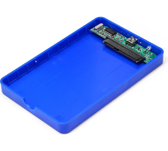 Внешний корпус Gembird USB 2.0 для 2.5" HDD/SSD, порт mini USB, SATA III, пластик, синий, EE2-U2S-40P-B