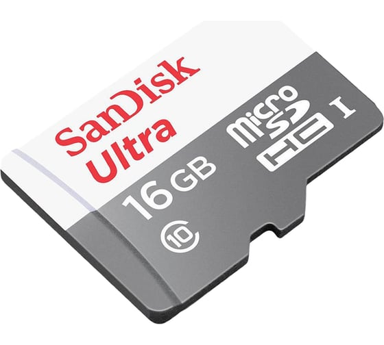 Карта памяти Sandisk Micro SDHC 16 Gb Class 10 Ultra Android UHSI 80MB/s adapter Б0041846