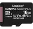 Карта памяти Kingston Micro SDHC 16 Gb Class 10U1 A1 UHSI 100MB/s Canvas Select без адаптера Б0047057 1