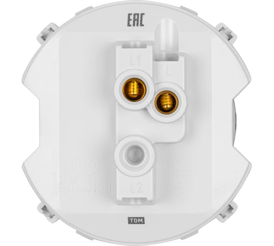 Выключатель звонка TDM ELECTRIC 1-клавишный 16а 250в агат, "байкал" SQ1819-0253