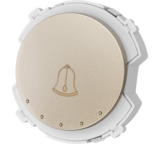 Выключатель звонка TDM ELECTRIC 1-клавишный 16а 250в шампань, "байкал" SQ1819-0553 1