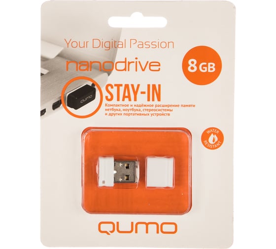 Флэш-диск QUMO Nano 8 Gb White Б0002297 1