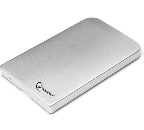Внешний корпус Gembird USB 2.0 для 2.5" HDD/SSD, порт mini USB, SATA III, металл, серебристый, коробка, EE2-U2S-41-S