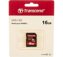 Карта памяти Transcend SDHC 16 Gb Class 10 Premium UHSI adapter Б0005176