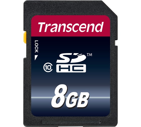Карта памяти Transcend SDHC 8 Gb Class 10 adapter C0034405