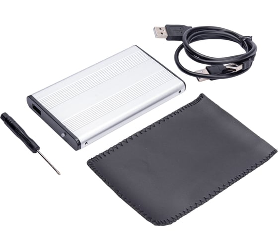 Внешний корпус Gembird USB 2.0 для 2.5" HDD/SSD, порт USB, SATA III, металл, серебристый, коробка, EE2-U2S-5-S