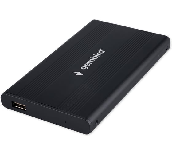Внешний корпус USB 2.0 для 2.5" HDD/SSD Gembird порт USB, SATA III, металл, черный, EE2-U2S-5