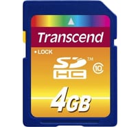 Карта памяти Transcend SDHC 4 Gb Class 10 adapter C0034040