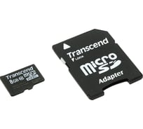 Карта памяти Transcend Micro SDHC 8 Gb Class 10 adapter C0042221