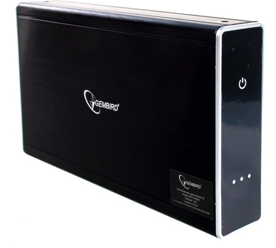 Внешний корпус Gembird 3.5 " USB 3.0 SATA HDD/SSD алюминий сенсорная кнопка черный EE3-U3S-80