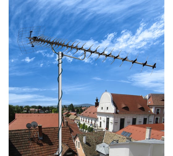 ТВ антенна REXANT наружная, Активная, для аналогового и цифрового ТВ - DVB-T2 RX-415-1, пакет 34-0415-1