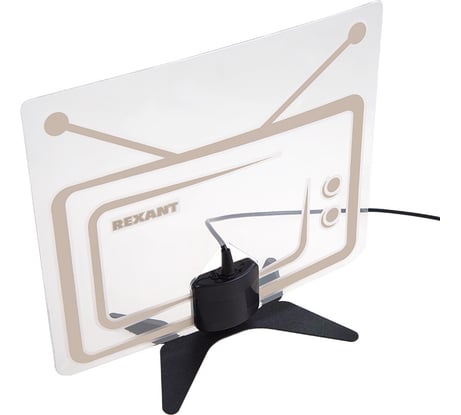 Антенна комнатная REXANT активная, для цифрового телевидения, DVB-T2, Ag-717 34-0717