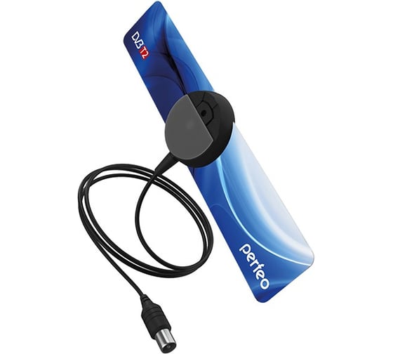 Телевизионная антенна Perfeo FLAT+ активная, встроенный усилитель DVB-T2 30007582 1