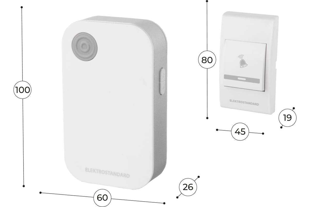 Беспроводной звонок Elektrostandard DBQ22M WL 36M IP40 белый