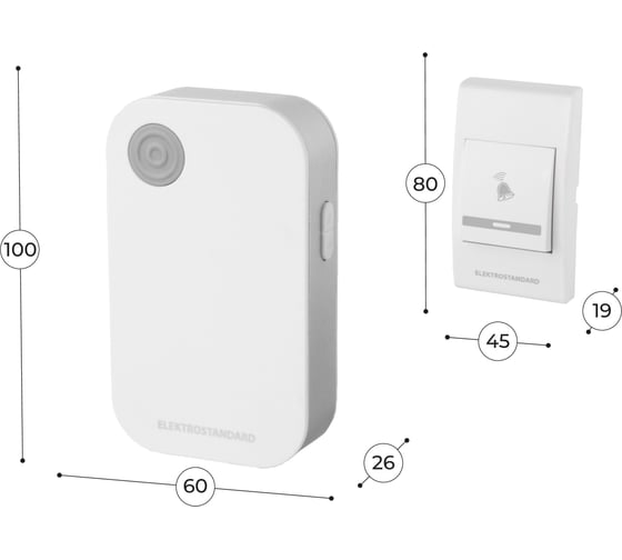 Электрический бытовой дверной звонок Elektrostandard DBQ22M WL 36M IP40 белый a044635