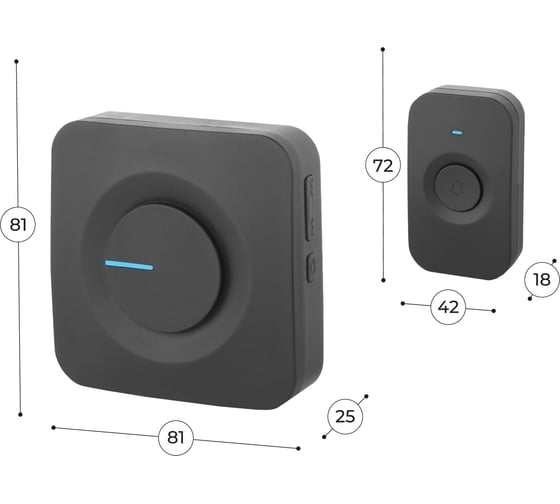 Электрический бытовой дверной звонок Elektrostandard DBQ23M WL 52M IP44 черный a045577