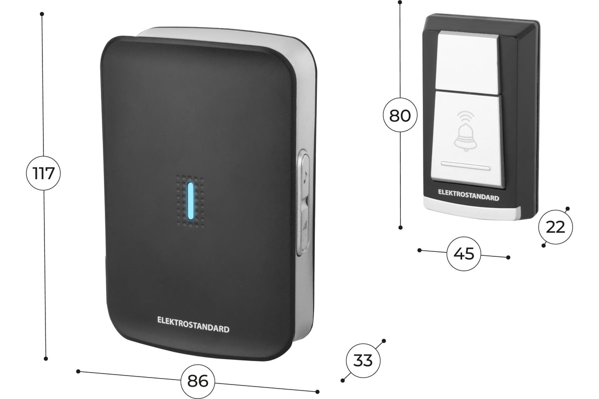 Электрический бытовой дверной звонок Elektrostandard DBQ19M WL 36M IP44  черный a044638 - выгодная цена, отзывы, характеристики, фото - купить в  Москве и РФ