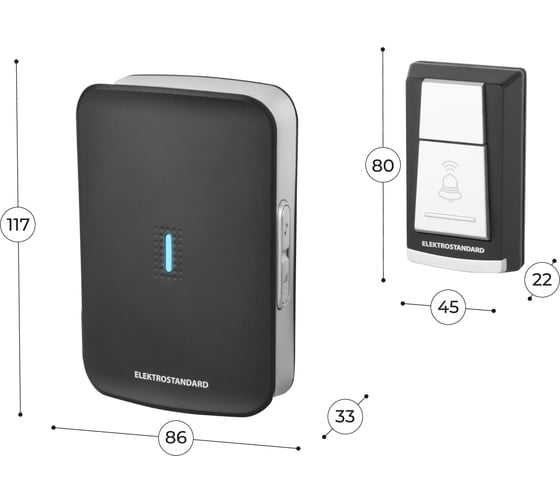 Электрический бытовой дверной звонок Elektrostandard DBQ19M WL 36M IP44 черный a044638
