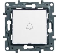 Автоматическая кнопка Legrand с подсветкой 6А белая Etika 672210