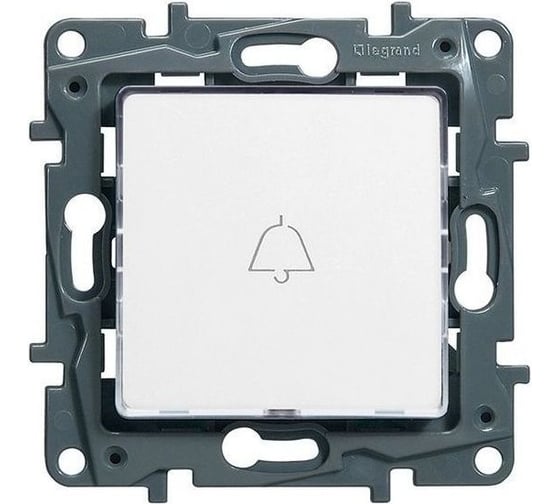 Автоматическая кнопка Legrand с подсветкой 6А белая Etika 672210