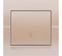 Кнопка звонка Lezard DERIY жемчужно-белая, металлик 702-3030-103