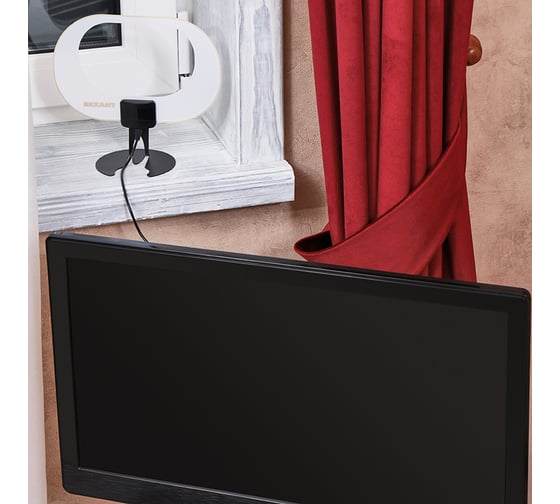 Комнатная антенна REXANT Активная, для цифрового телевидения DVB-T2 Ag-715 с USB 34-0715