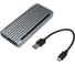 Внешний корпус Gembird USB 3.1 для M2 SATA, порт Type-С, RGB подсветка, металл, серебристый, EEM2-SATA-3 5