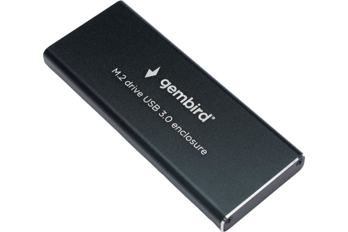 Внешний корпус Gembird USB 3.0 для M2 SATA, порт MicroB, металл, черный,  EEM2-SATA-1