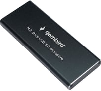Внешний корпус Gembird USB 3.0 для M2 SATA, порт MicroB, металл, черный, EEM2-SATA-1