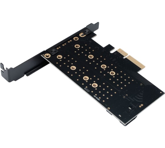 Адаптер Gembird для двух SSD M.2 (NVMe+SATA) в разъем PCI-e, коробка, MF-PCIE-NVME-SATA