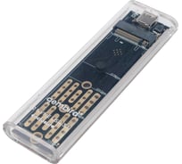 Внешний корпус Gembird USB 3.1 для M2 NVME, порт Type-С, пластик, прозрачный, EEM2-NVME-2