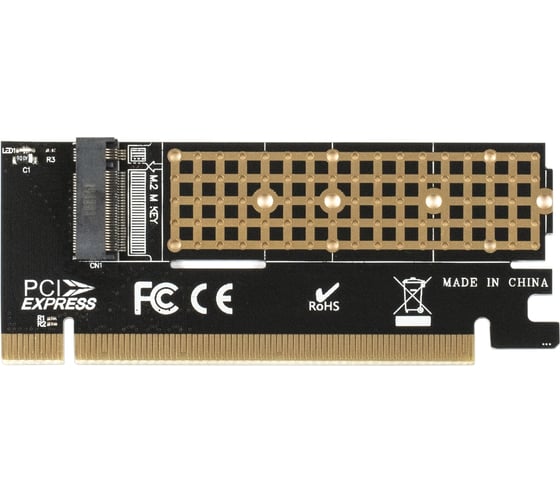 Переходник ExeGate EXE-529 M.2 M key - PCI-E x16 rev.3.0, для установки SSD M.2 M key в слот PCI-E 283709