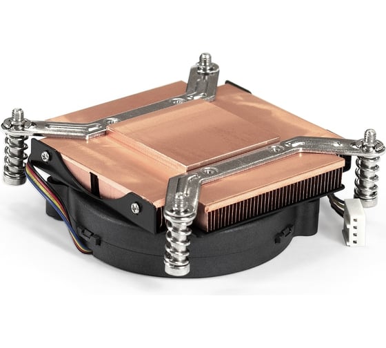 Кулер ExeGate ESNK-0049.PWM.1U.115x.Cu радиальный улитка, медный, 1U, LGA1150 1151 1155 1156 1200, TDP 115W, Fan 75mm, PWM, 2000-5000RPM, 2 ball bearing, 4pin, 4 286162