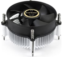 Кулер ExeGate EK-11508 Al, LGA1150 1151 1155 1156 1200, TDP 75W, Fan 90mm, 2200RPM, Hydro bearing, 3pin, 22db, 230г, с термопастой, на винтах, Color Box 286138