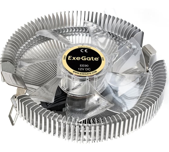 Кулер ExeGate EE90 Al, LGA775 1150 1151 1155 1156 1200 1700 AM2 AM2+ AM3 AM3+ AM4 AM5 FM1 FM2 754 939 940, TDP 75W, Fan 90mm, 2200RPM, Hydro bearing, 3pin, 22db, 286149 1