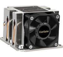 Кулер ExeGate ESNK-P0068AP4.PWM.2U.3647.Cu Al+Cu, 2U, 4 тепл. трубки, LGA3647, Square, TDP 205W, PWM, 2100-6800RPM, 2 ball bearing, 4pin, 52db, 430г, на винтах, 293439